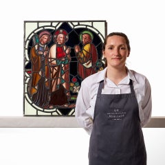 Antique Religious Stained Glass Window