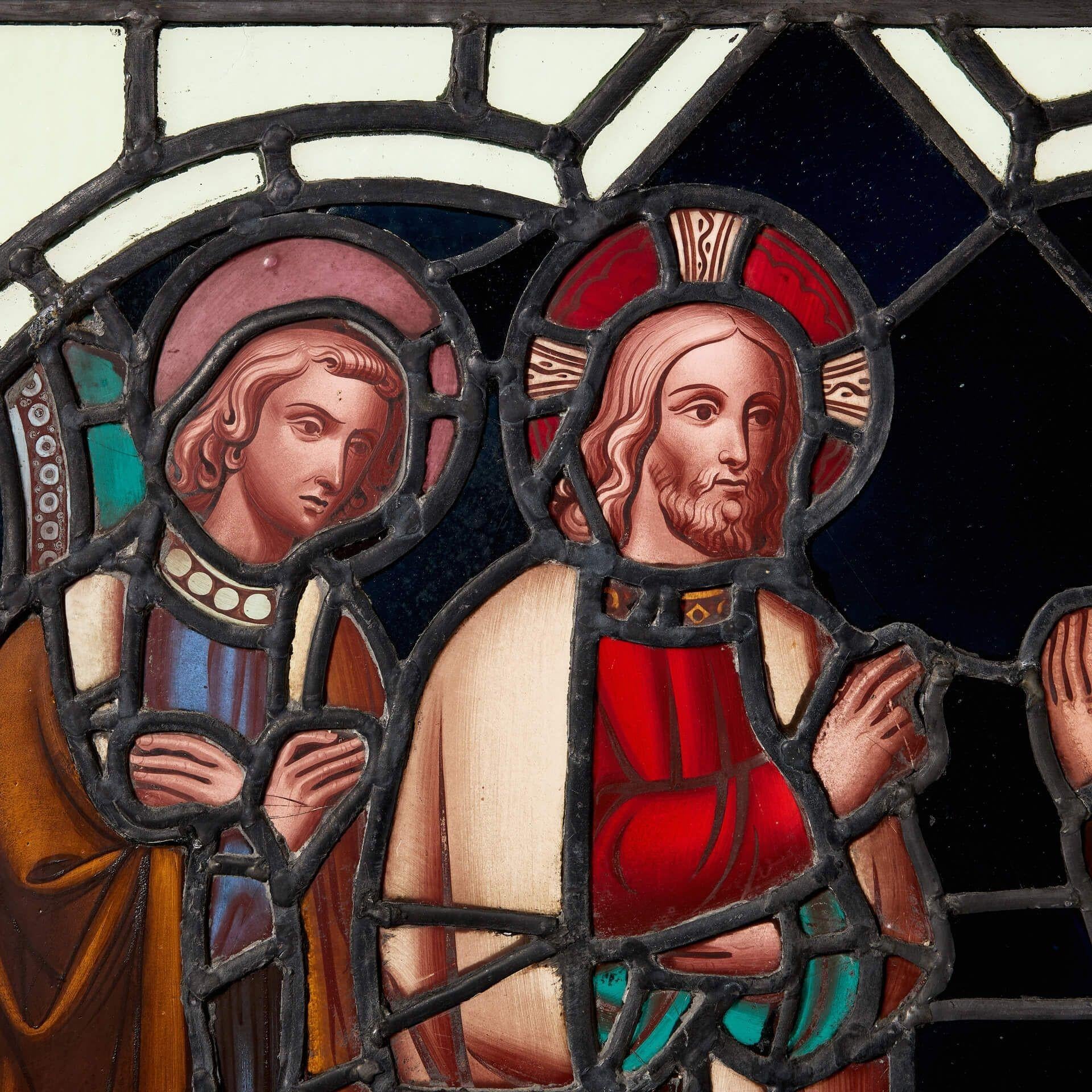 Inglese Antica vetrata religiosa in vendita