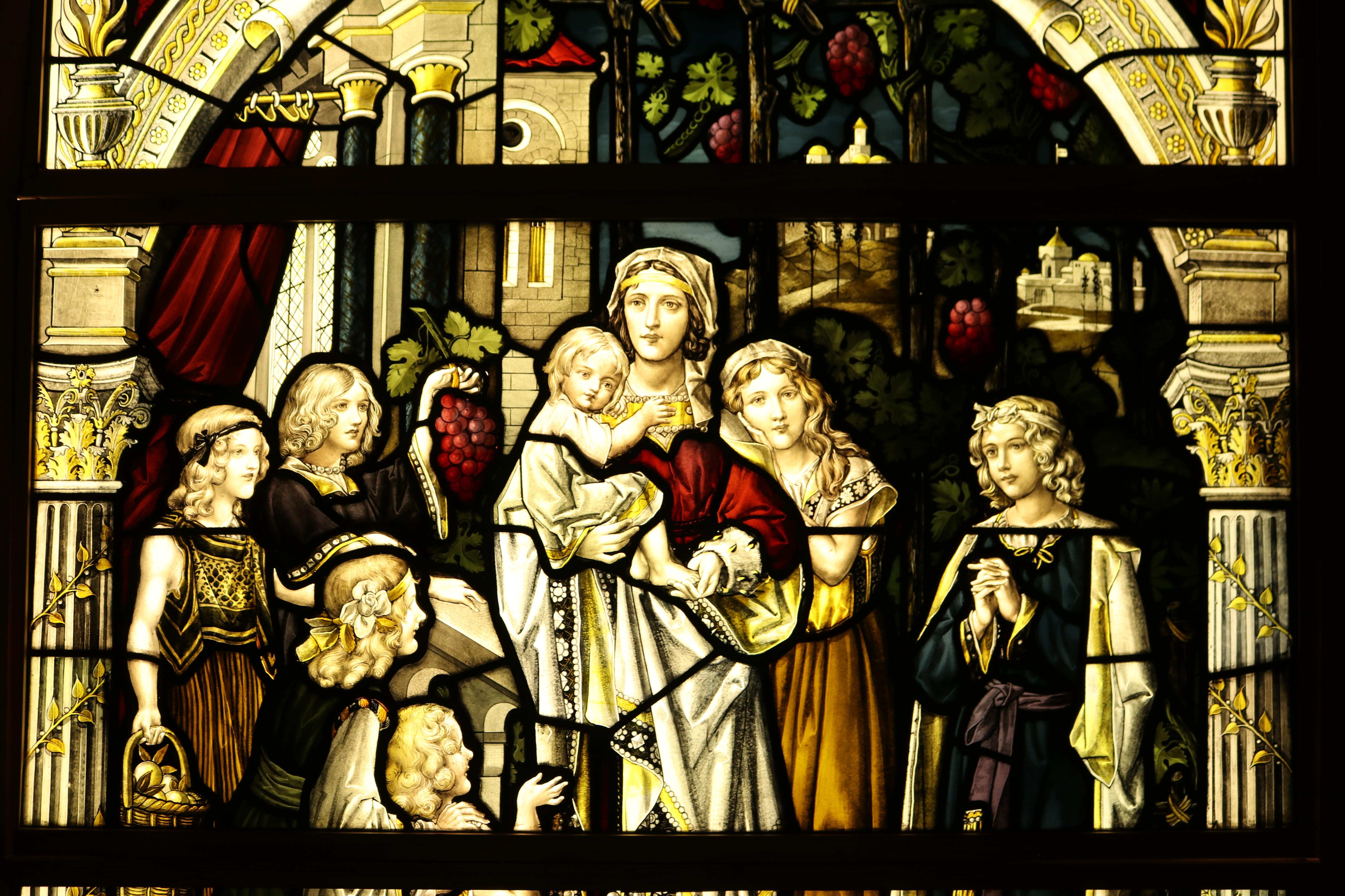 Antique Religious Stained Glass Window 4