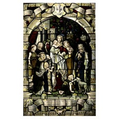 Antique Religious Stained Glass Window
