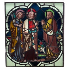 Antique vitrail religieux