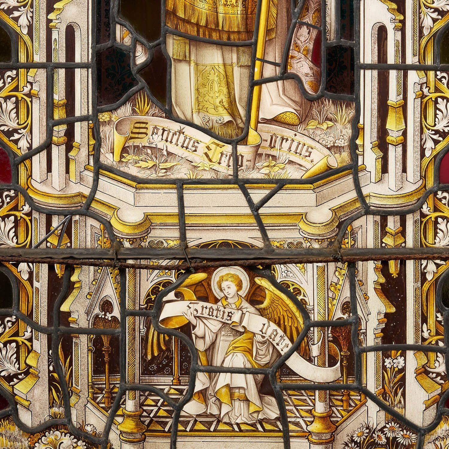 Inglese Vetrata religiosa antica di San Gregorio in vendita