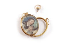 Antique Reliquary Secret Locket Pendant in 18k Rose Gold, Religious Pendant
