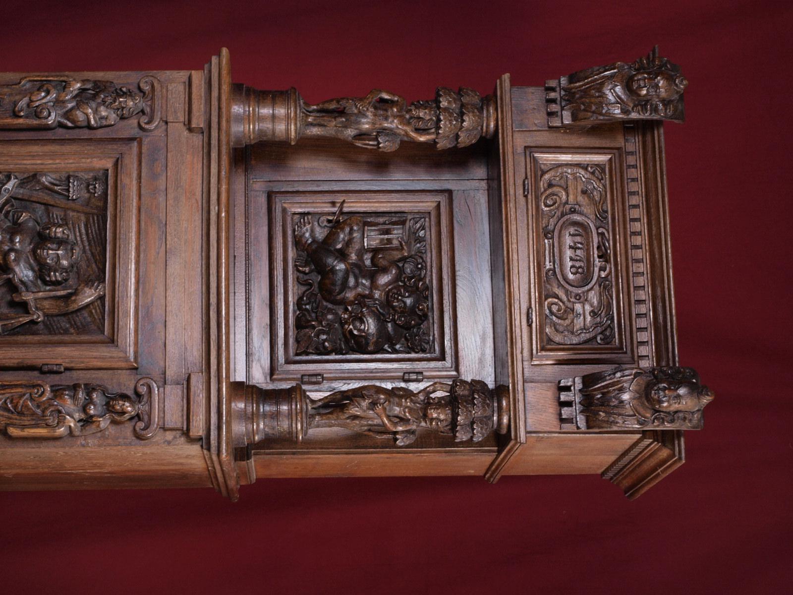 Antique Renaissance Cabinet Danish 9