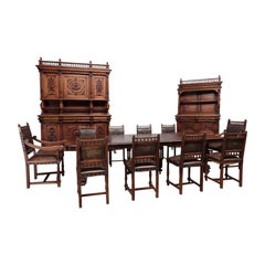 Antique Renaissance Dining Room, Late 19th Century