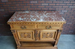 Antique Renaissance Marble Top Buffet