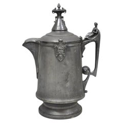 Antique Renaissance Reed & Barton Figural Silver Plated Coffee Water Pitcher