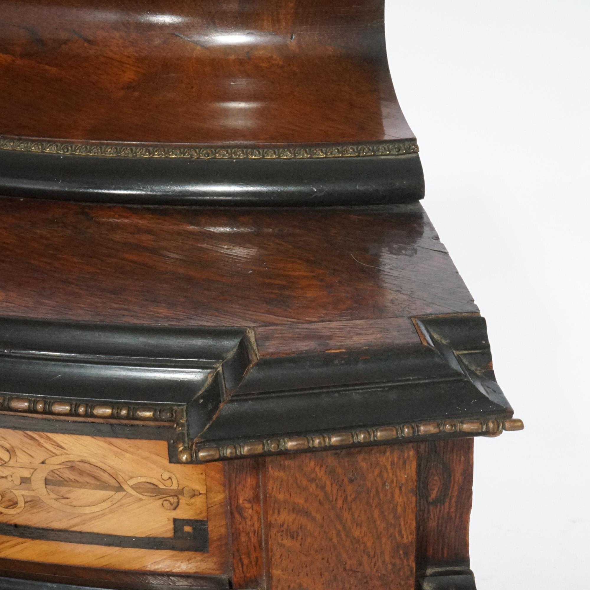 Antique Renaissance Revival Aesthetic Rosewood & Marquetry Corner Cabinet, C1880 For Sale 2