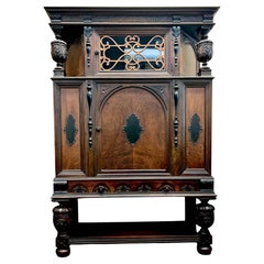 Antique Renaissance Revival Buffet Cabinet with Hutch, c. 1880–1900