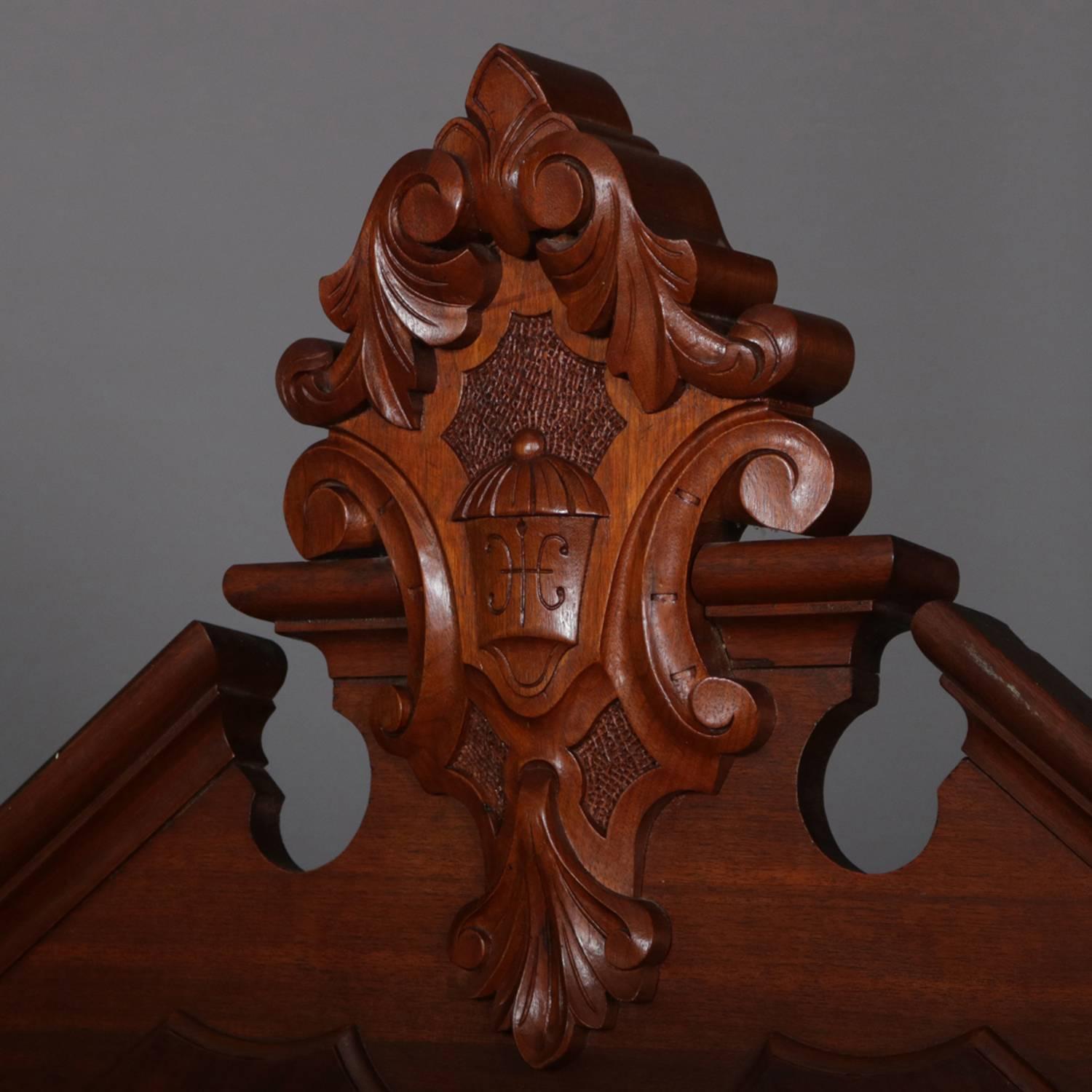 antique walnut bed