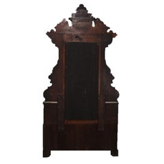 Antique Renaissance Revival Carved Walnut, Burl and Marble Mirrored Dresser