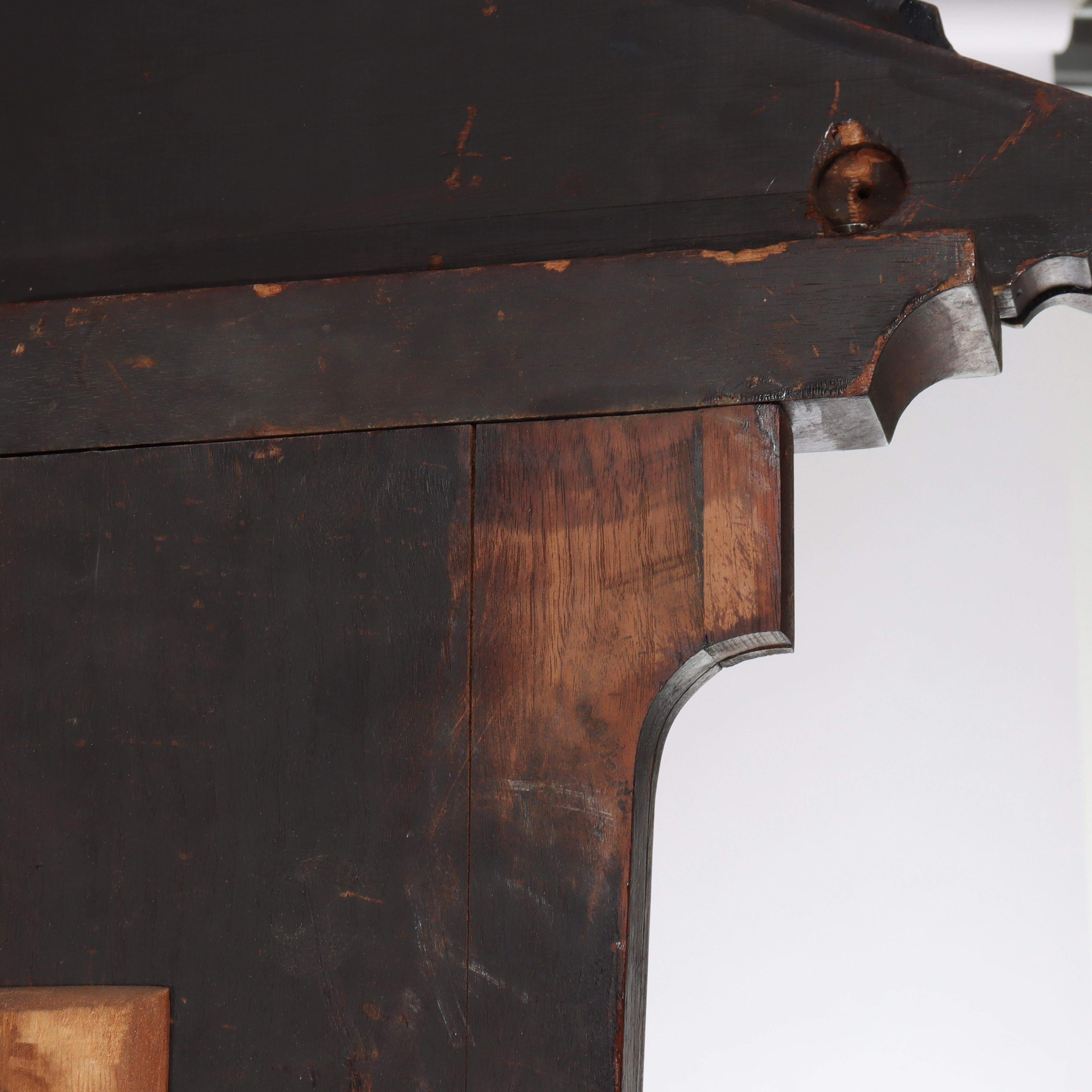 Antike Renaissance-Revival geschnitzt Nussbaum & Wurzel Marmor Top Sideboard c1890 im Angebot 11