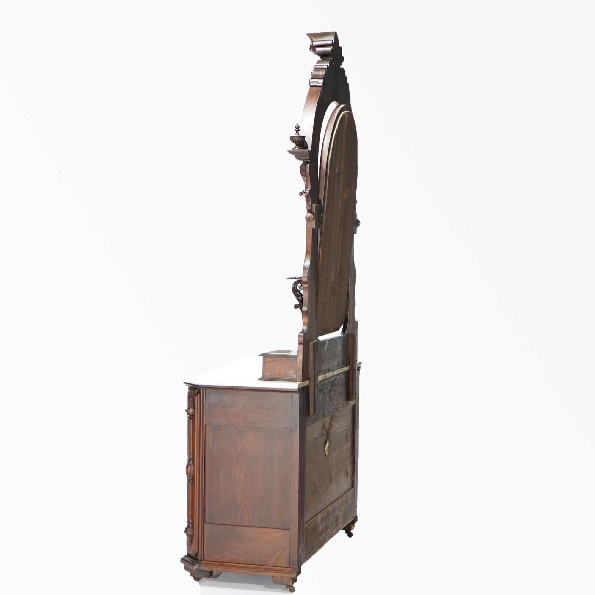 antique marble top dresser with mirror