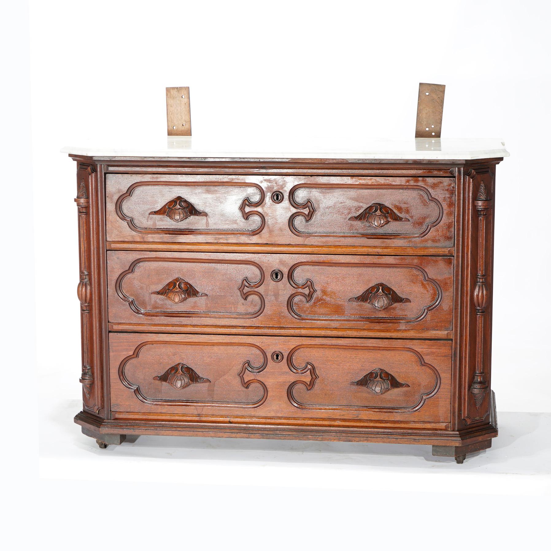 vintage marble top dresser