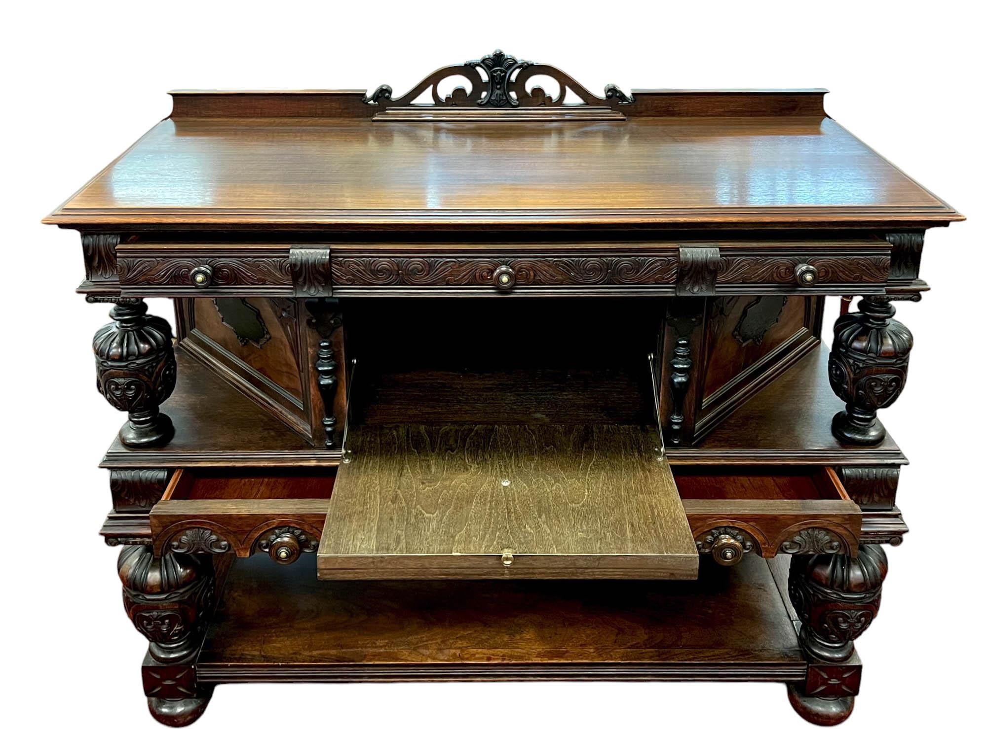 Antique Renaissance Revival Credenza/Sideboard, C. 1880-1900 For Sale 5