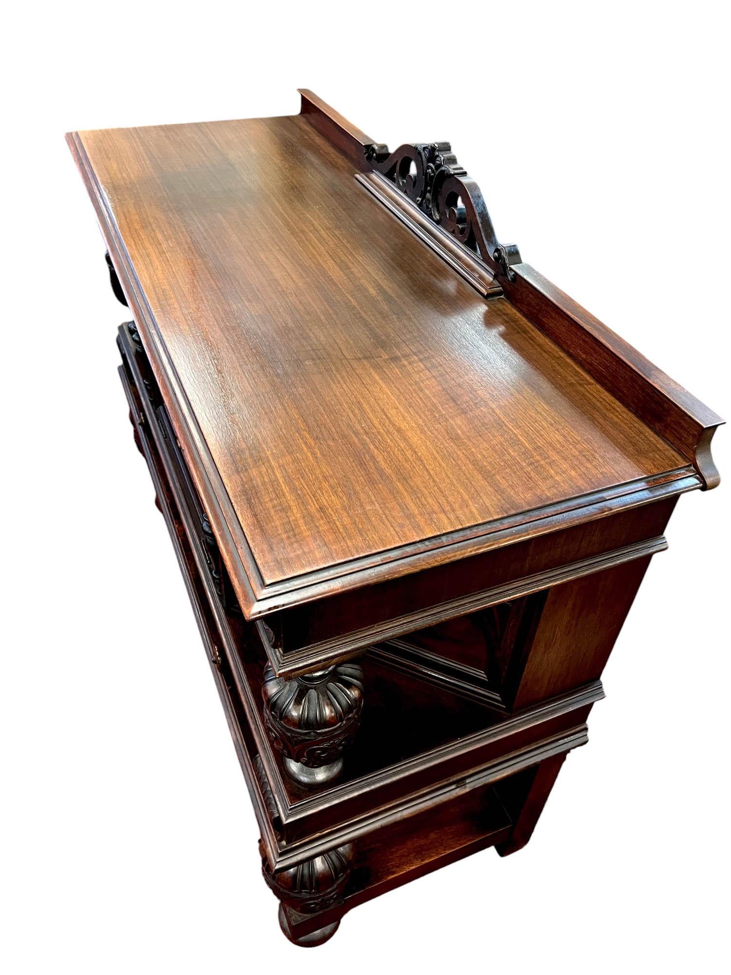 American Antique Renaissance Revival Credenza/Sideboard, C. 1880-1900 For Sale