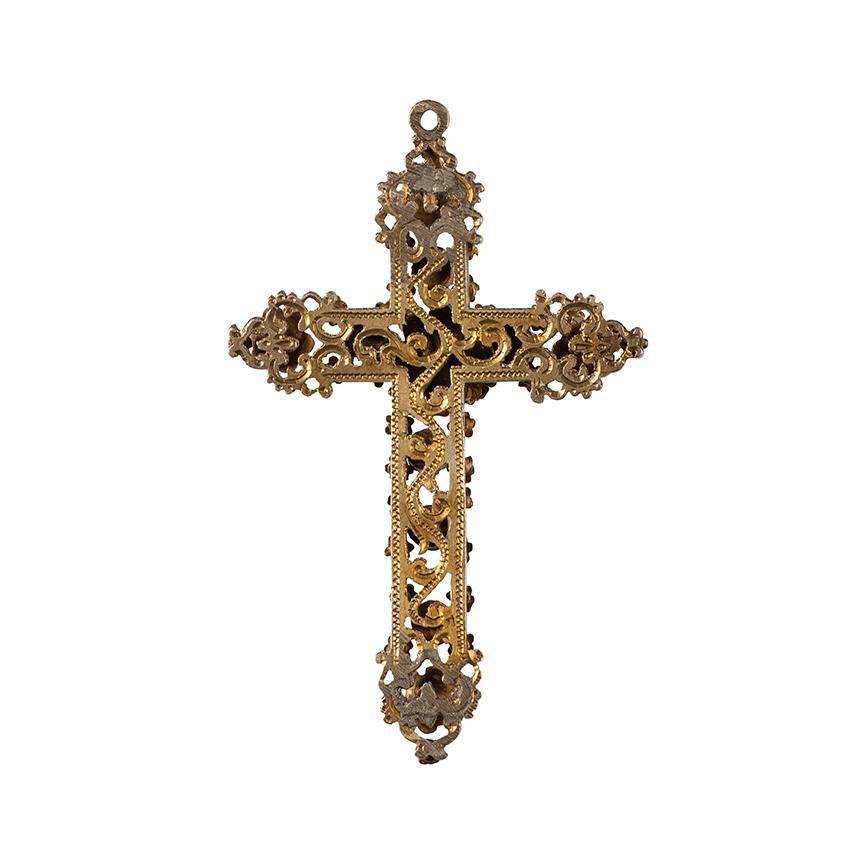 pearl cross ornament