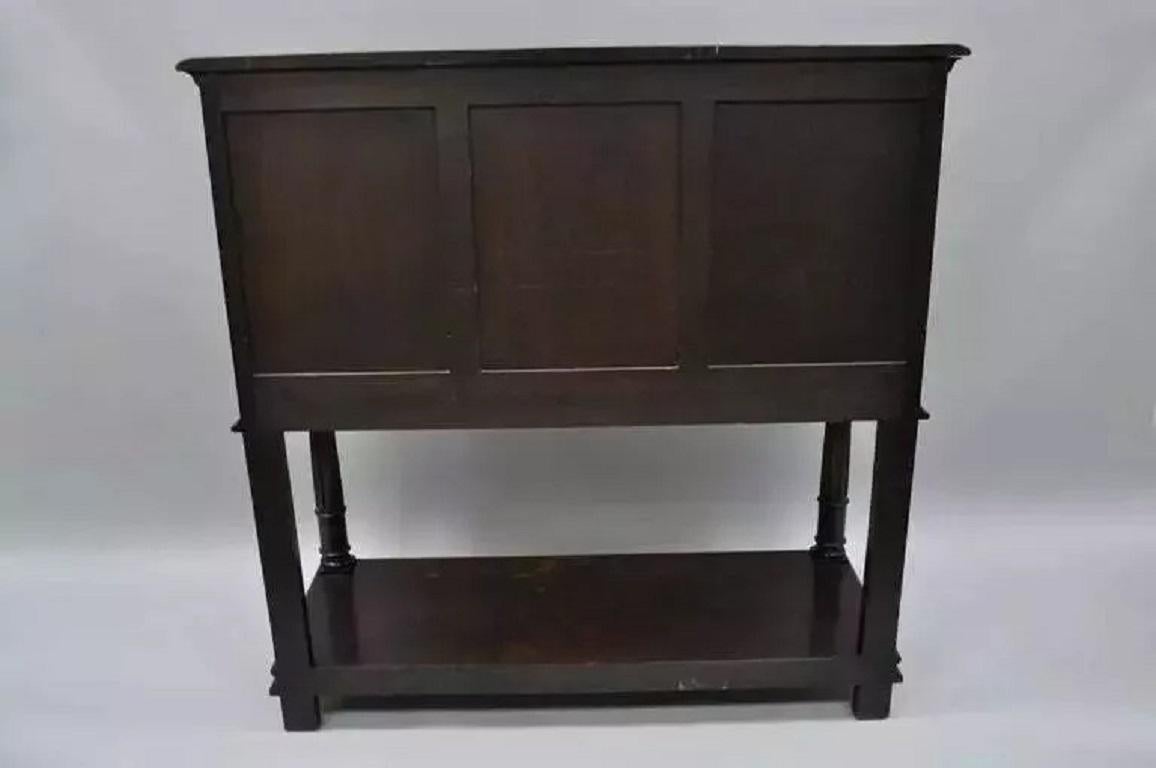 Antique Renaissance Revival Figural Carved Walnut Cabinet Sideboard Cupboard For Sale 4