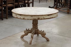 Antique Renaissance Revival French Walnut Oval Centre Table