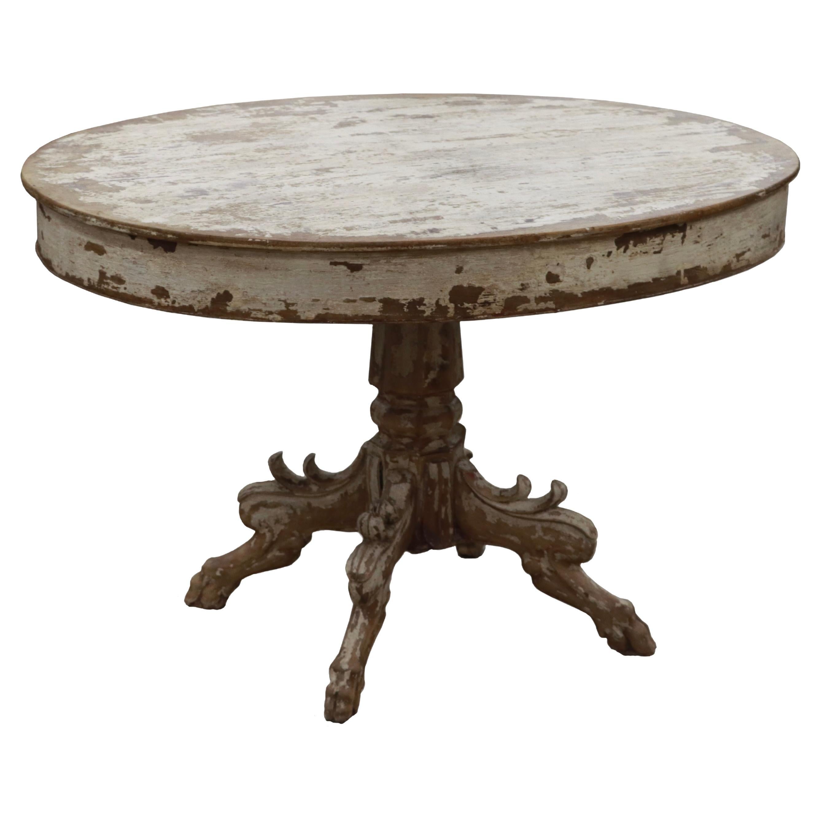 Antique Renaissance Revival French Walnut Oval Centre Table For Sale