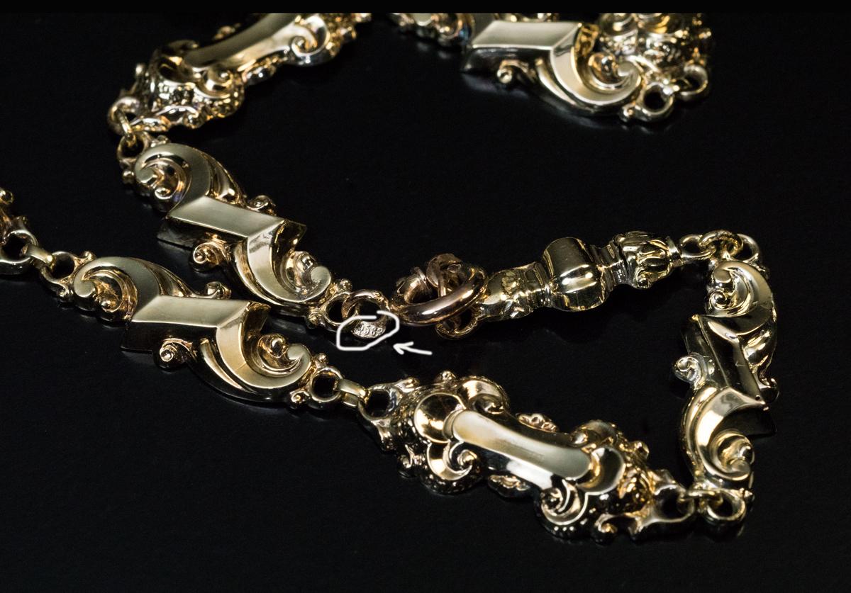 Antike Renaissance-Revival-Halskette, Granat, Perle, Gold Damen im Angebot