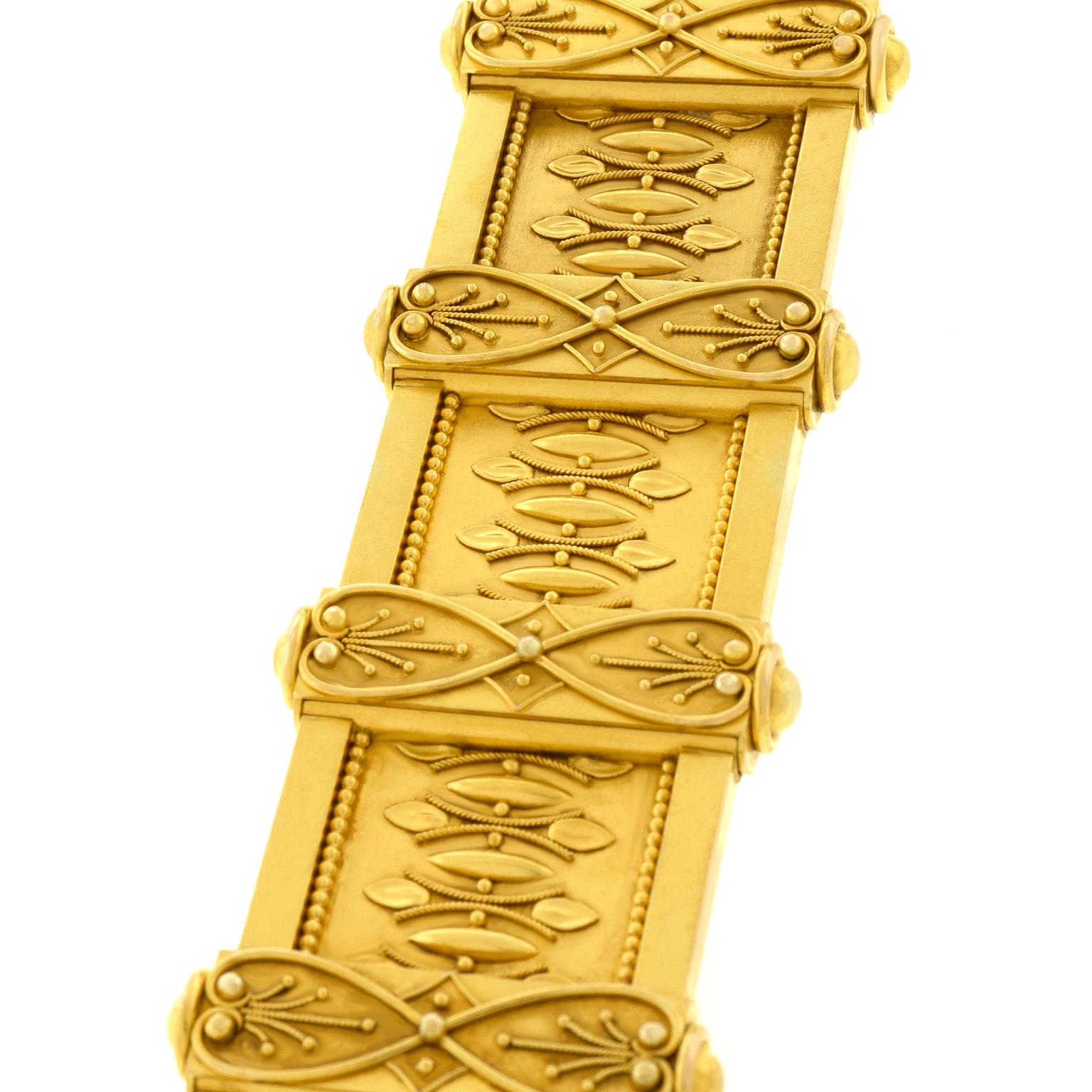 Antique Renaissance Revival Gold Bracelet 1