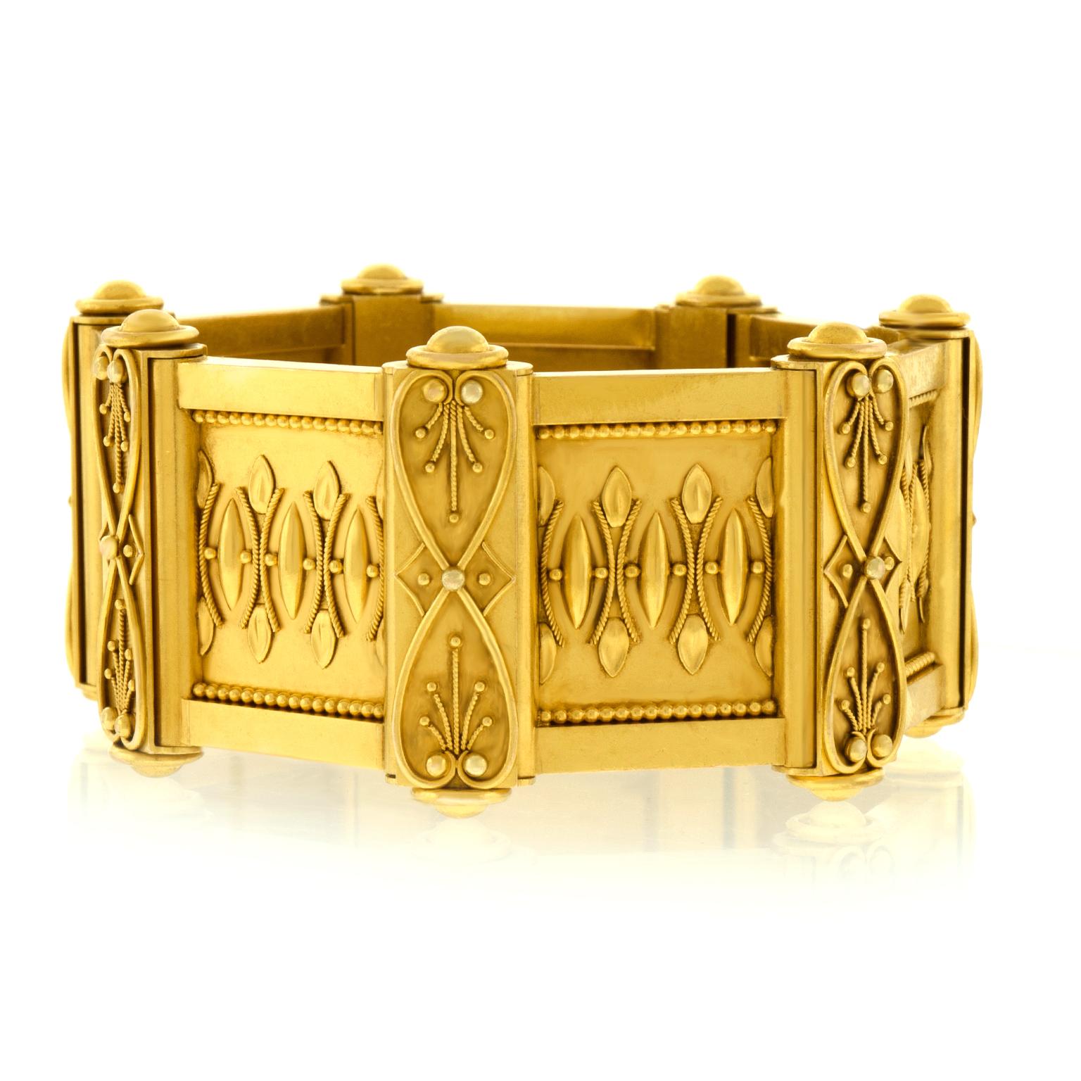 Antique Renaissance Revival Gold Bracelet 4