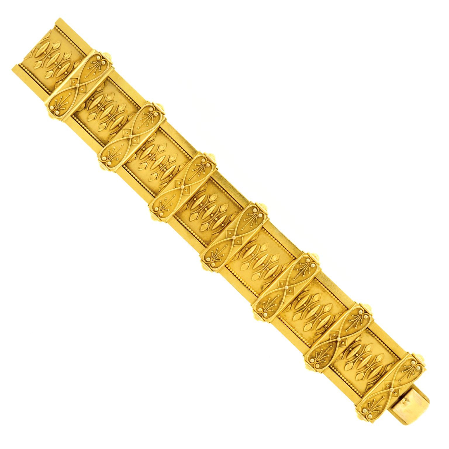 Antique Renaissance Revival Gold Bracelet 5