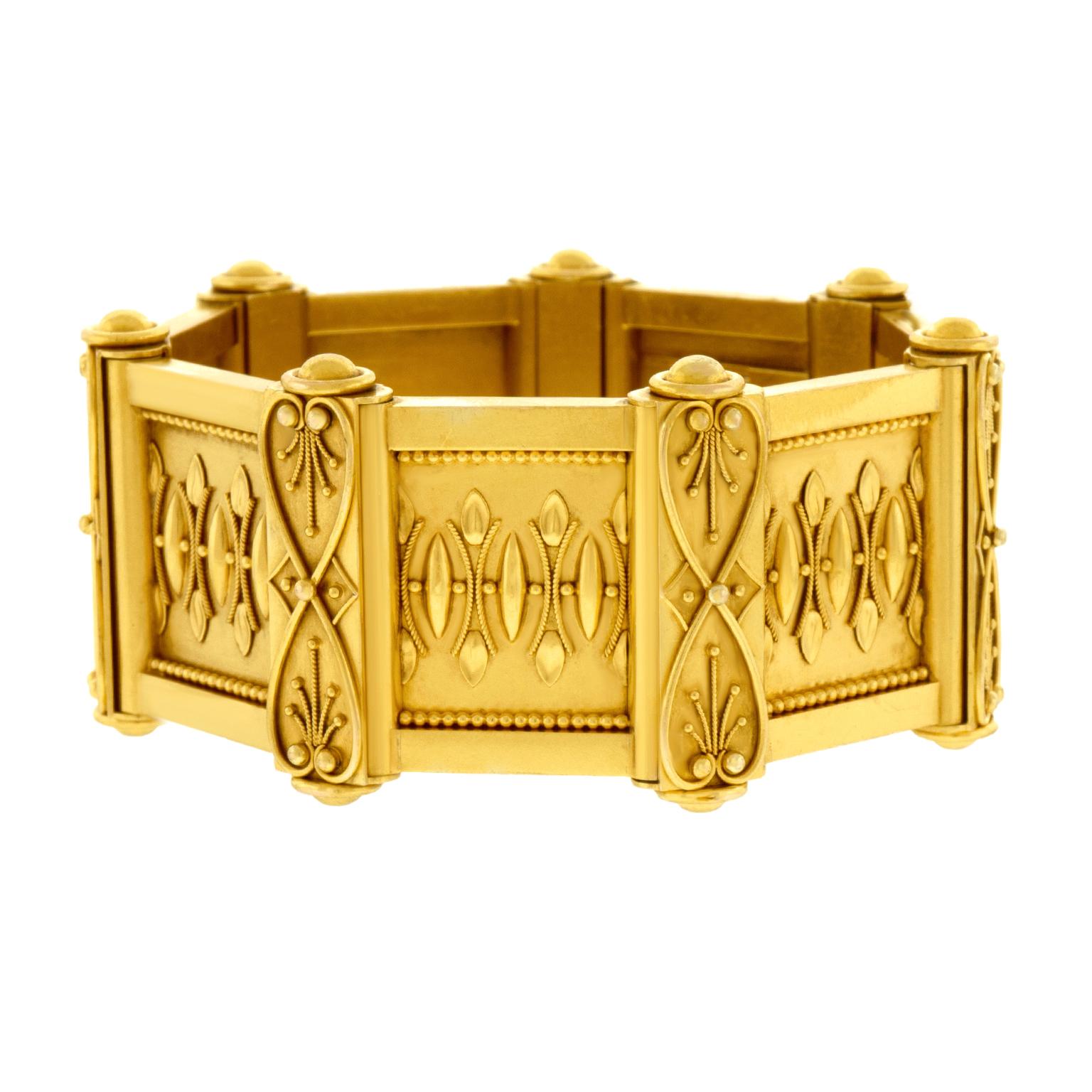 Antique Renaissance Revival Gold Bracelet