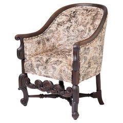 Antique Renaissance Revival Tub Chair in Black Edition Jacinta: The Rosé Obscura