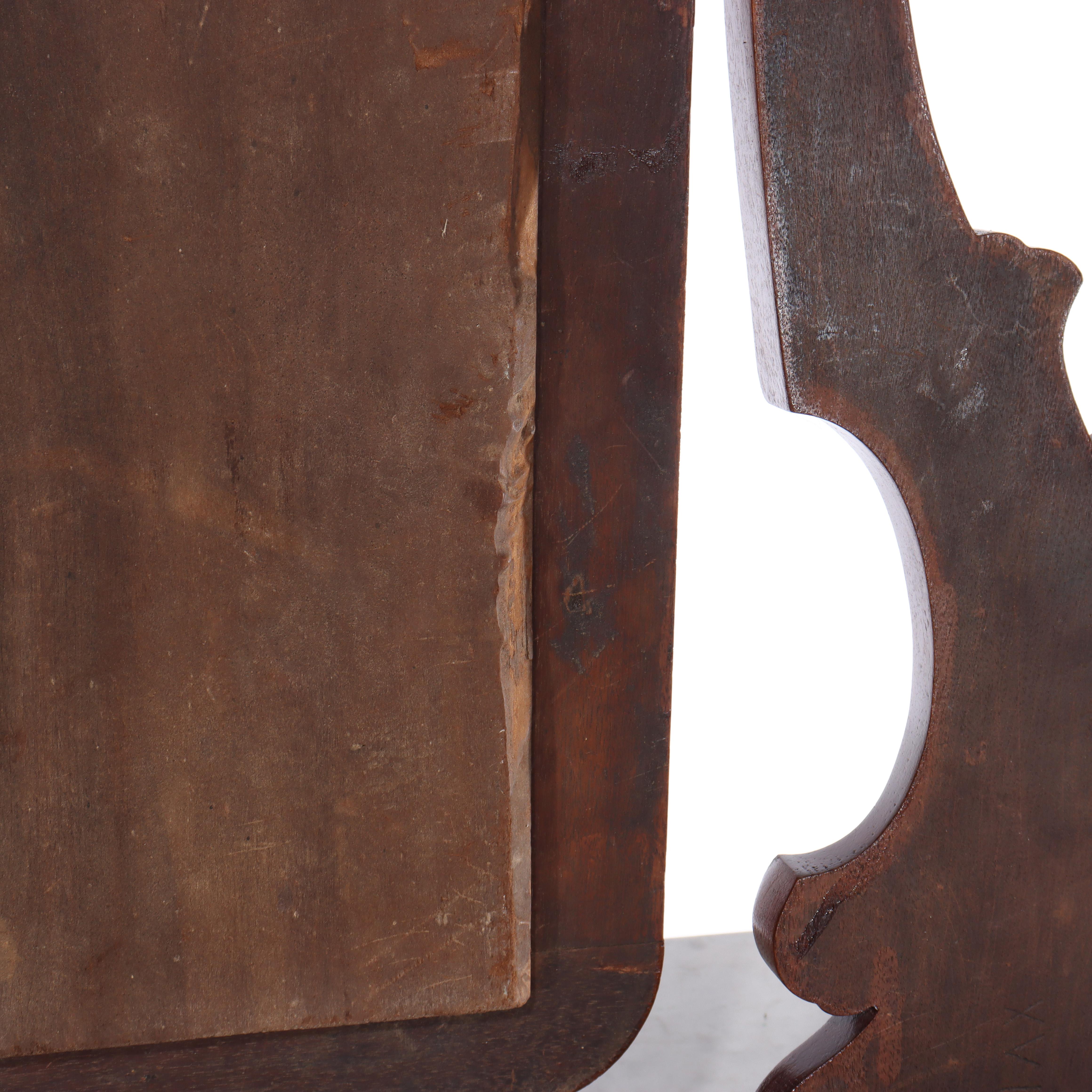 Coffre à 3 tiroirs en noyer avec dessus en marbre, époque Renaissance, vers 1890 en vente 6