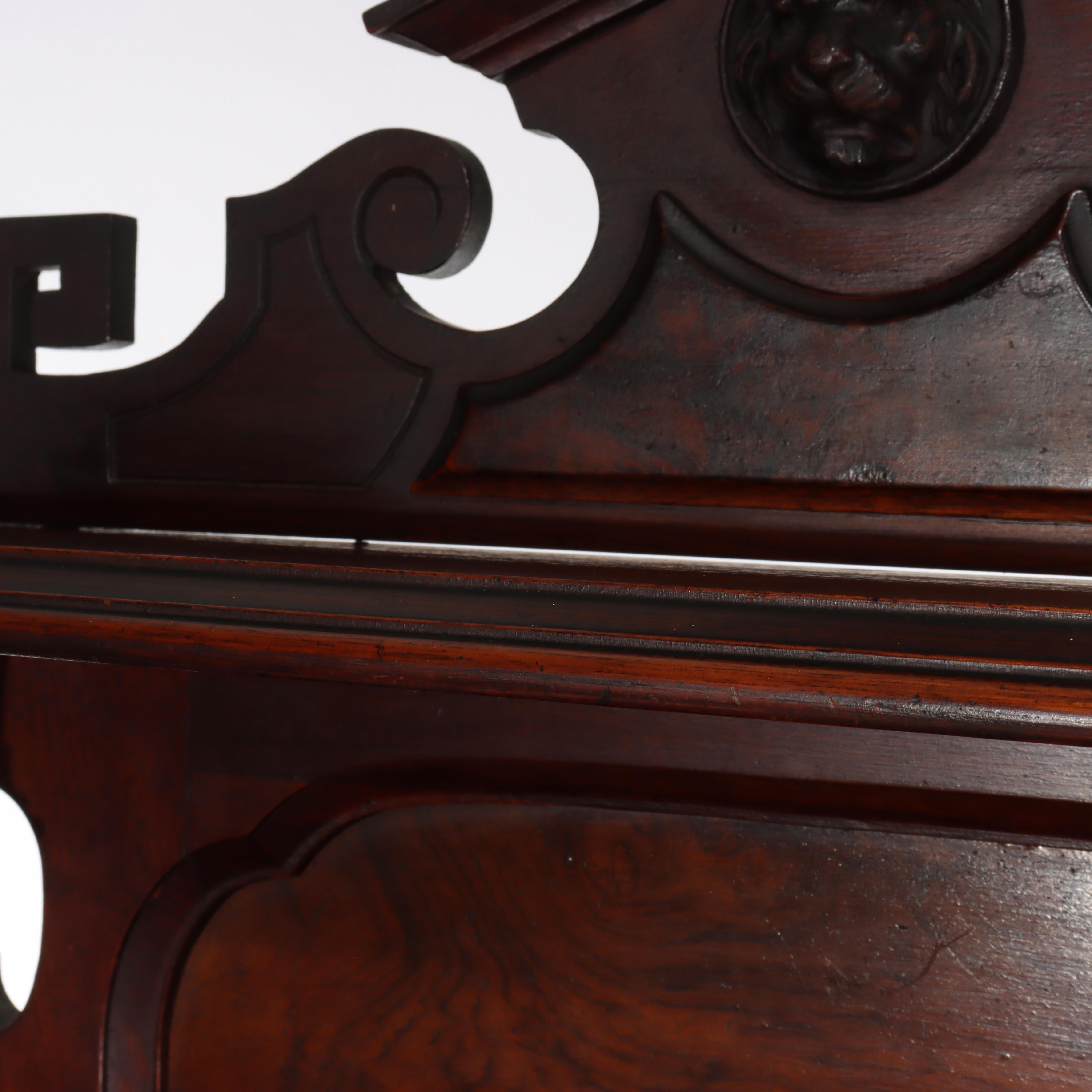 Antique Renaissance Revival Walnut & Burl Drop Front Desk c1890 im Angebot 4