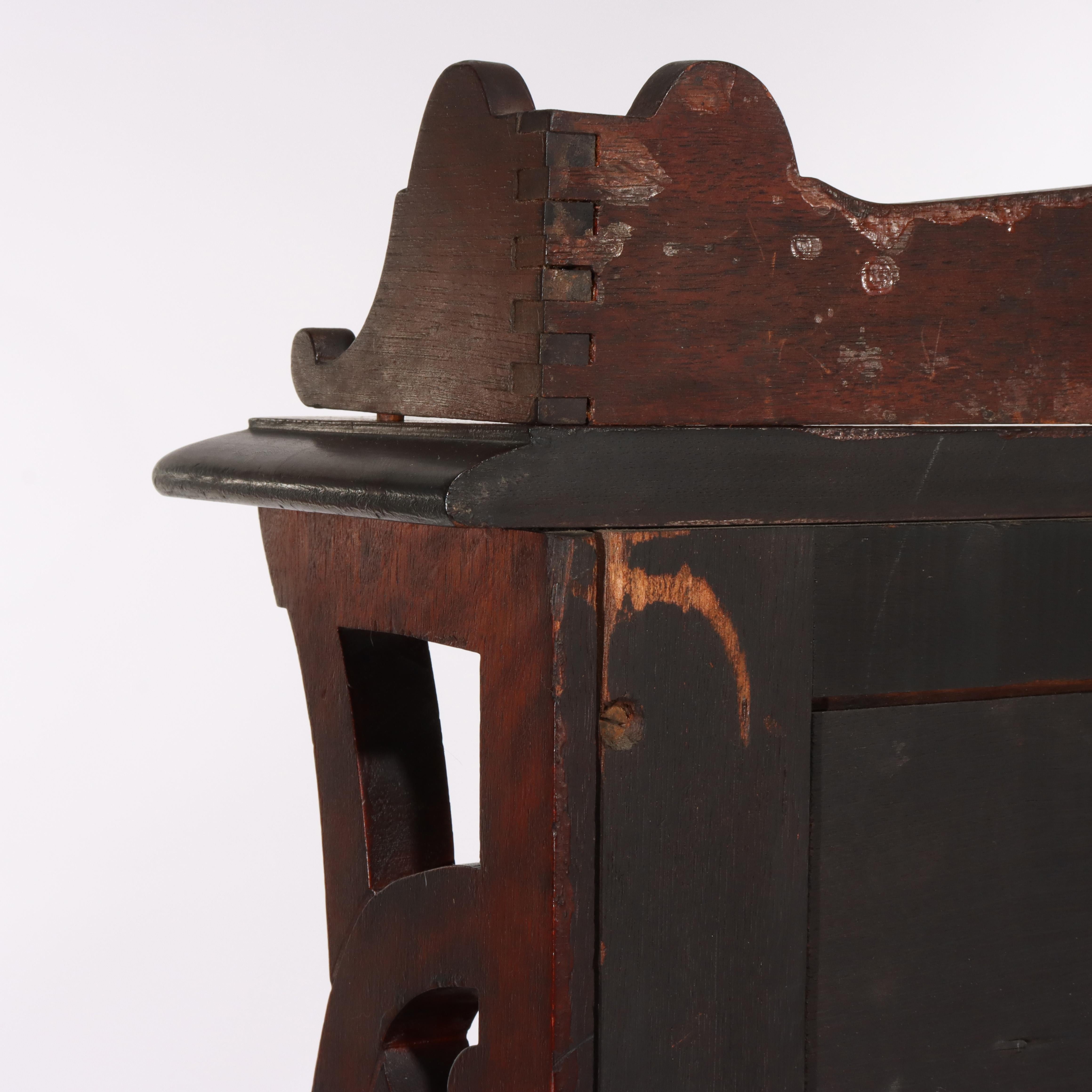 Antique Renaissance Revival Walnut & Burl Four-Drawer Drop Front Secretary c1880 For Sale 9