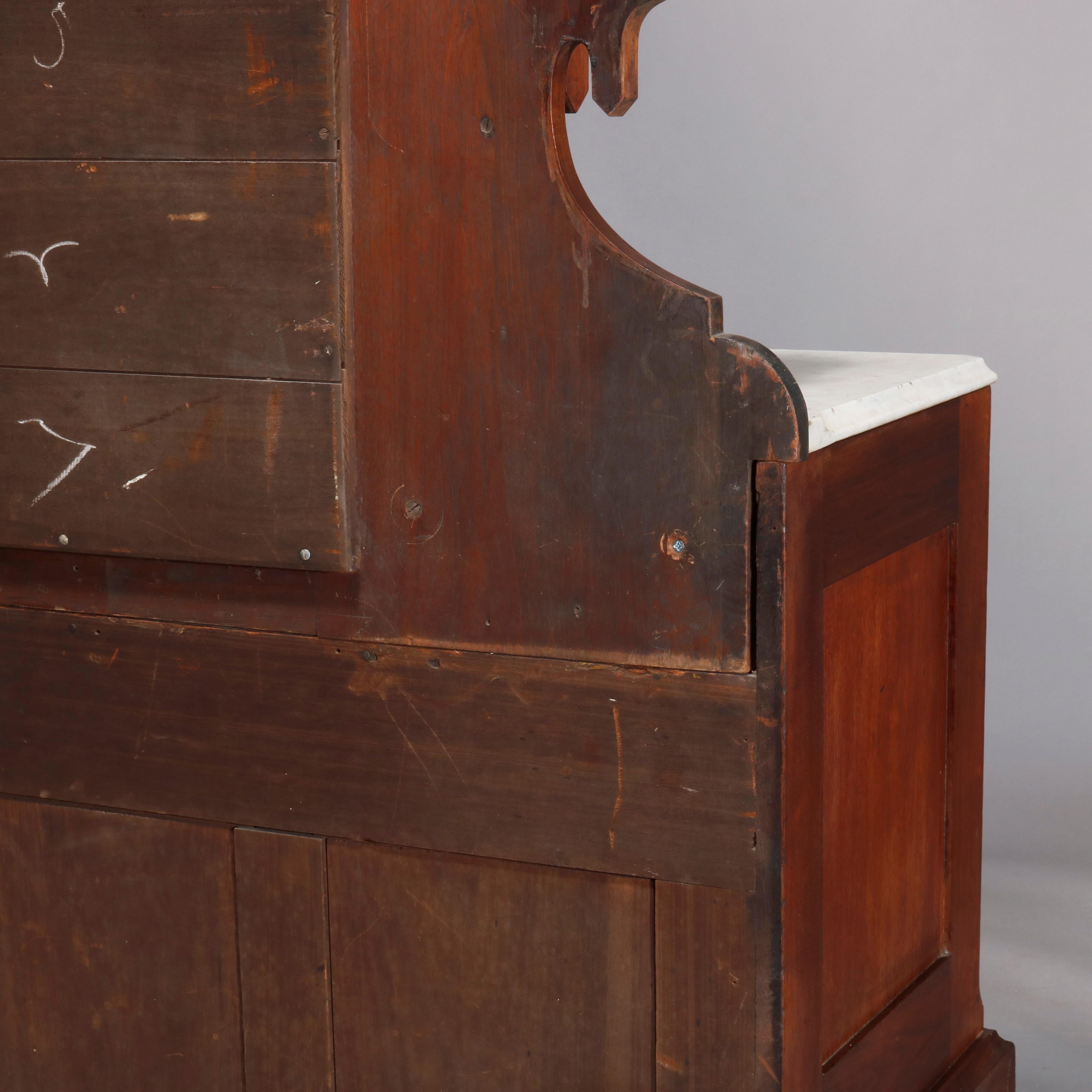 Renaissance Revival Walnut Burl & Ma Drop Center Mirrored Dresser, circa 1880 For Sale 11