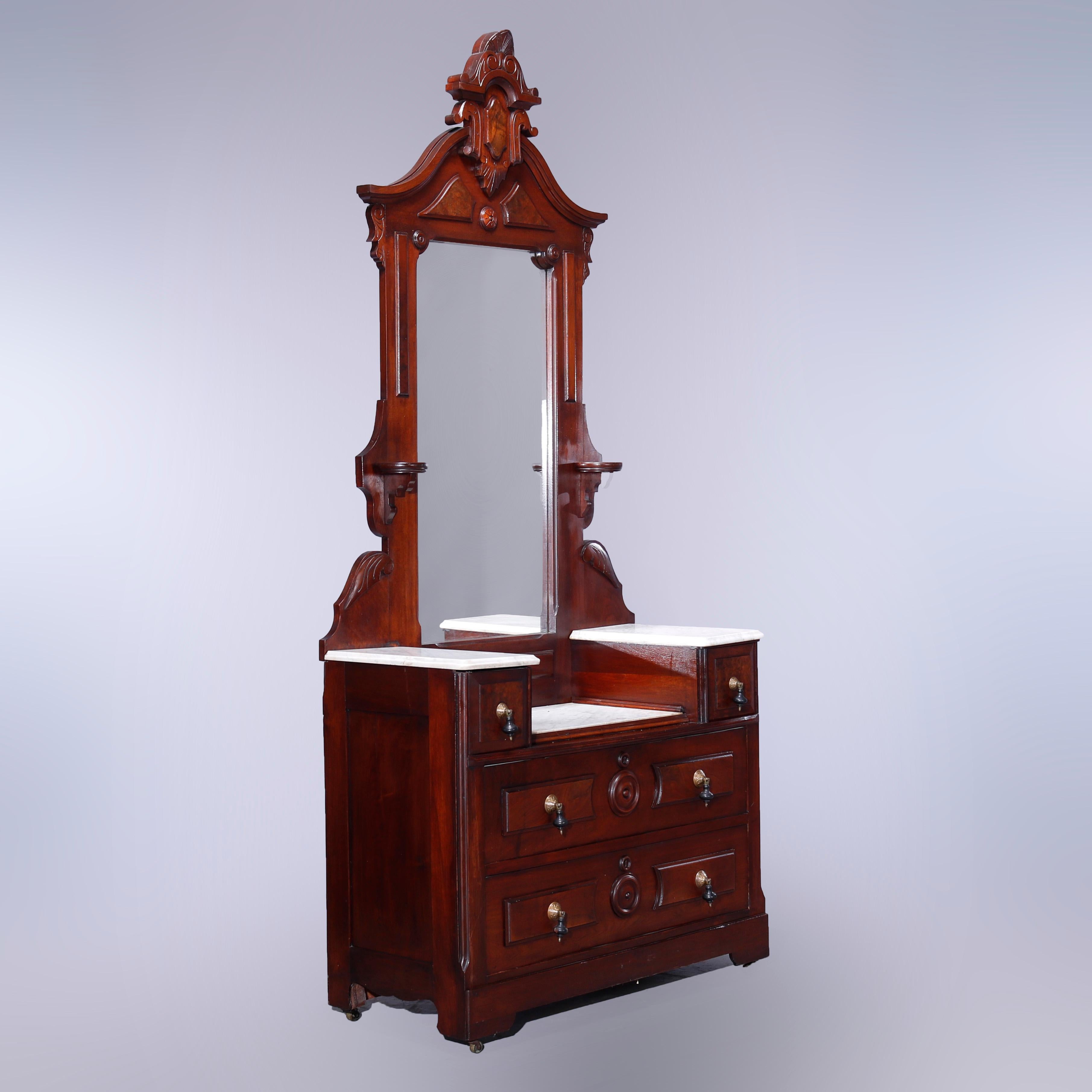 marble top dresser antique