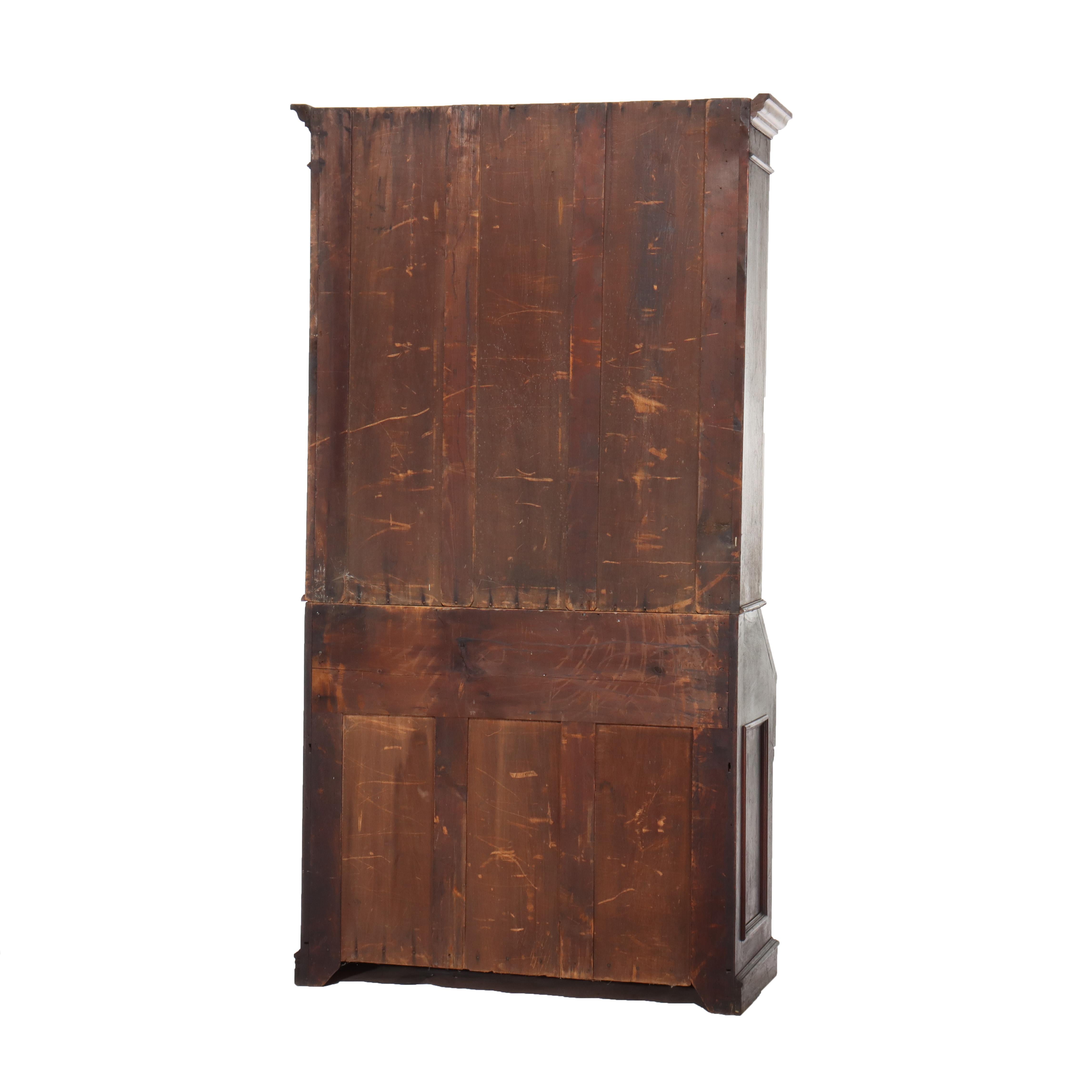 Antico scrittoio rinascimentale in noce e radica C1880 in vendita 5