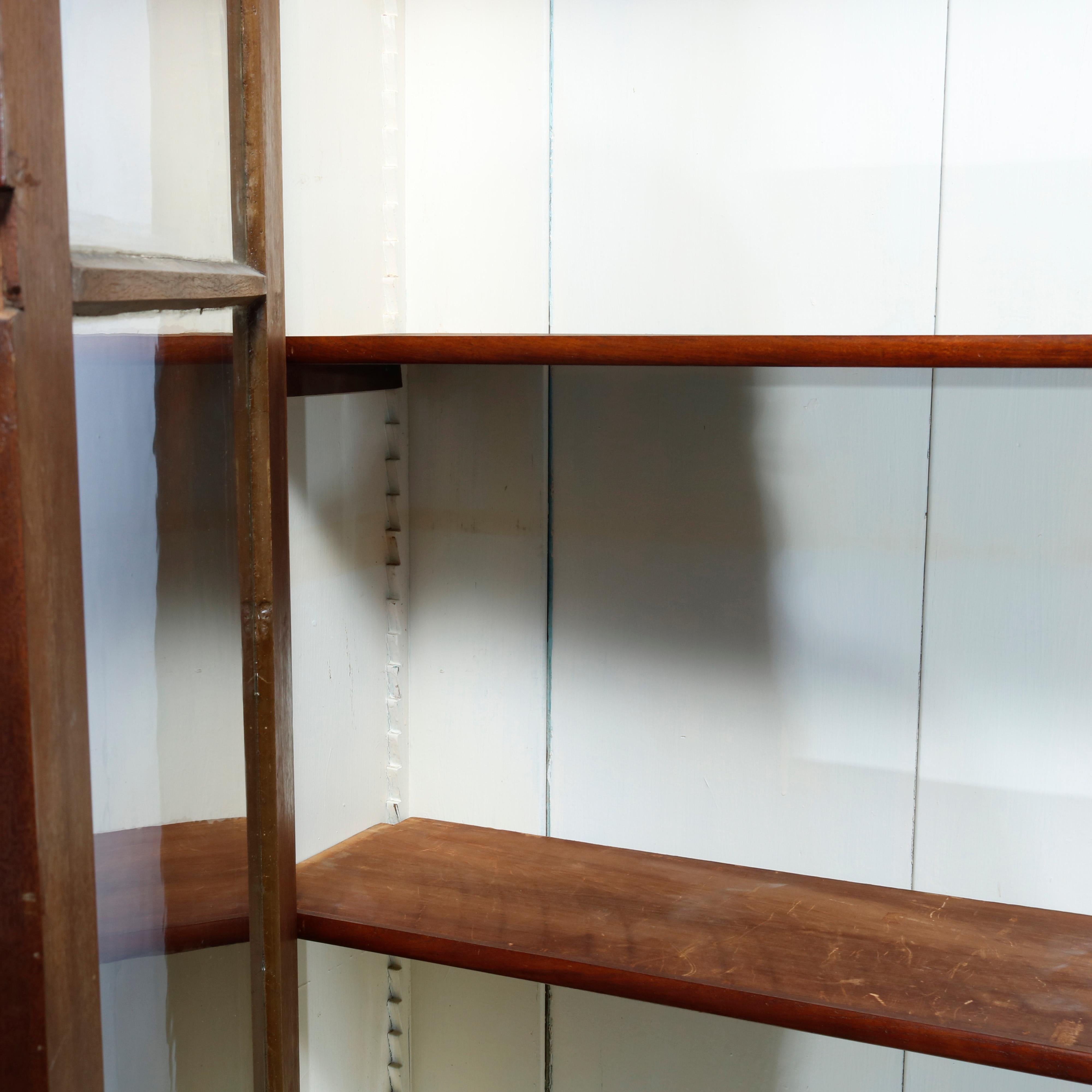 Antique Renaissance Revival Walnut Double Door Bookcase with Drawers, c1880 4