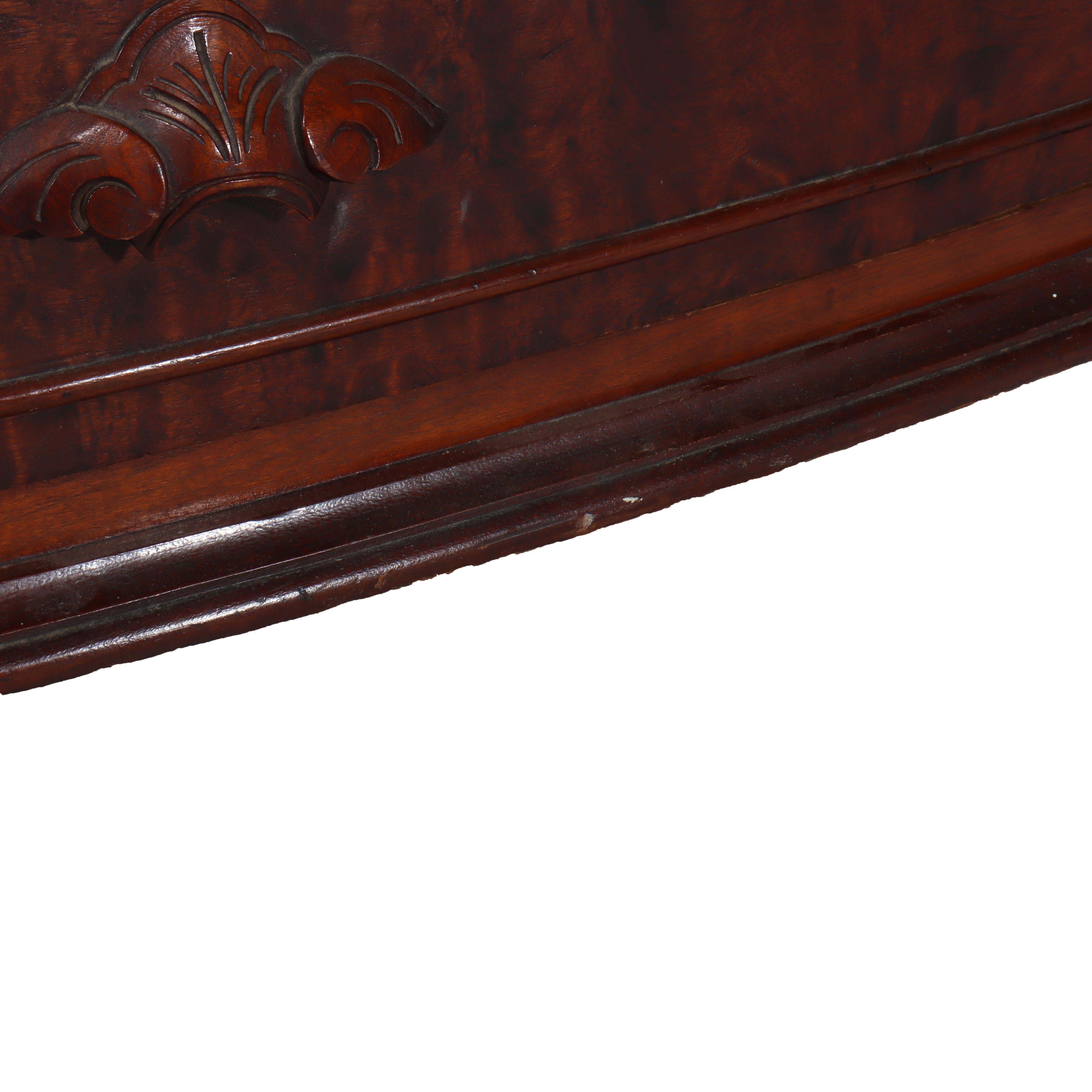 Antike Renaissance Revival Nussbaum Marmor oben drei Schubladen Kommode C1890 im Angebot 13