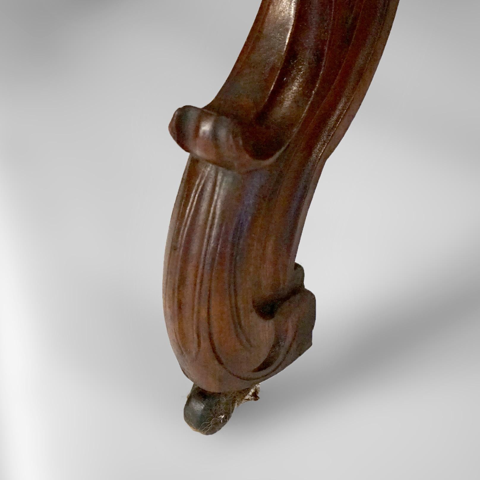 Antique Renaissance Revival Walnut, Rosewood & Marble Parlor Table c1890 For Sale 12