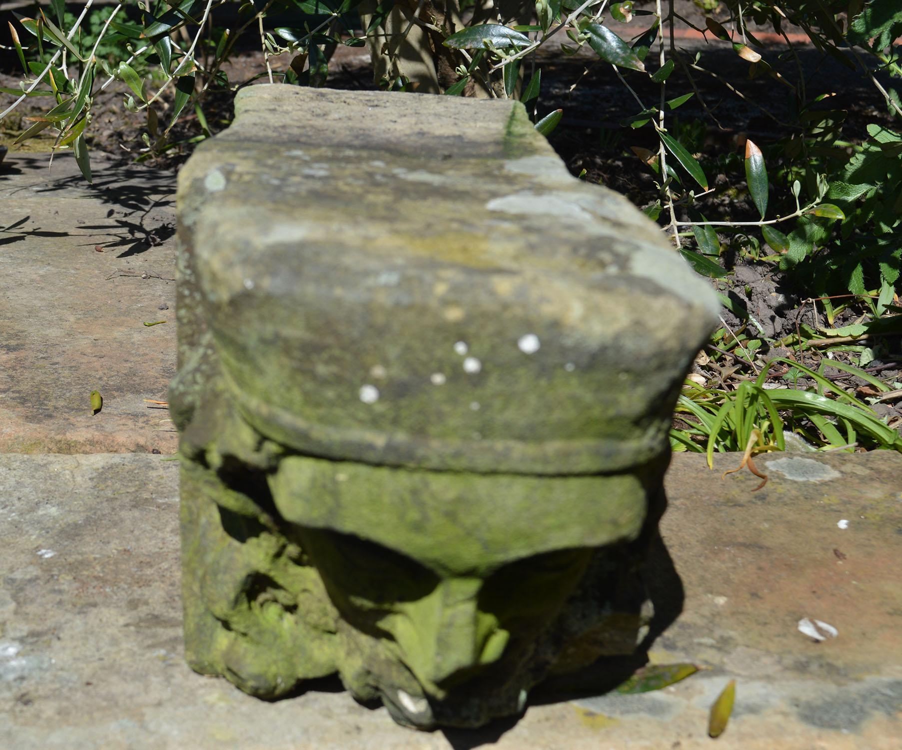 Antique Renaissance Style Carved Sandstone Corbel or Keystone 4