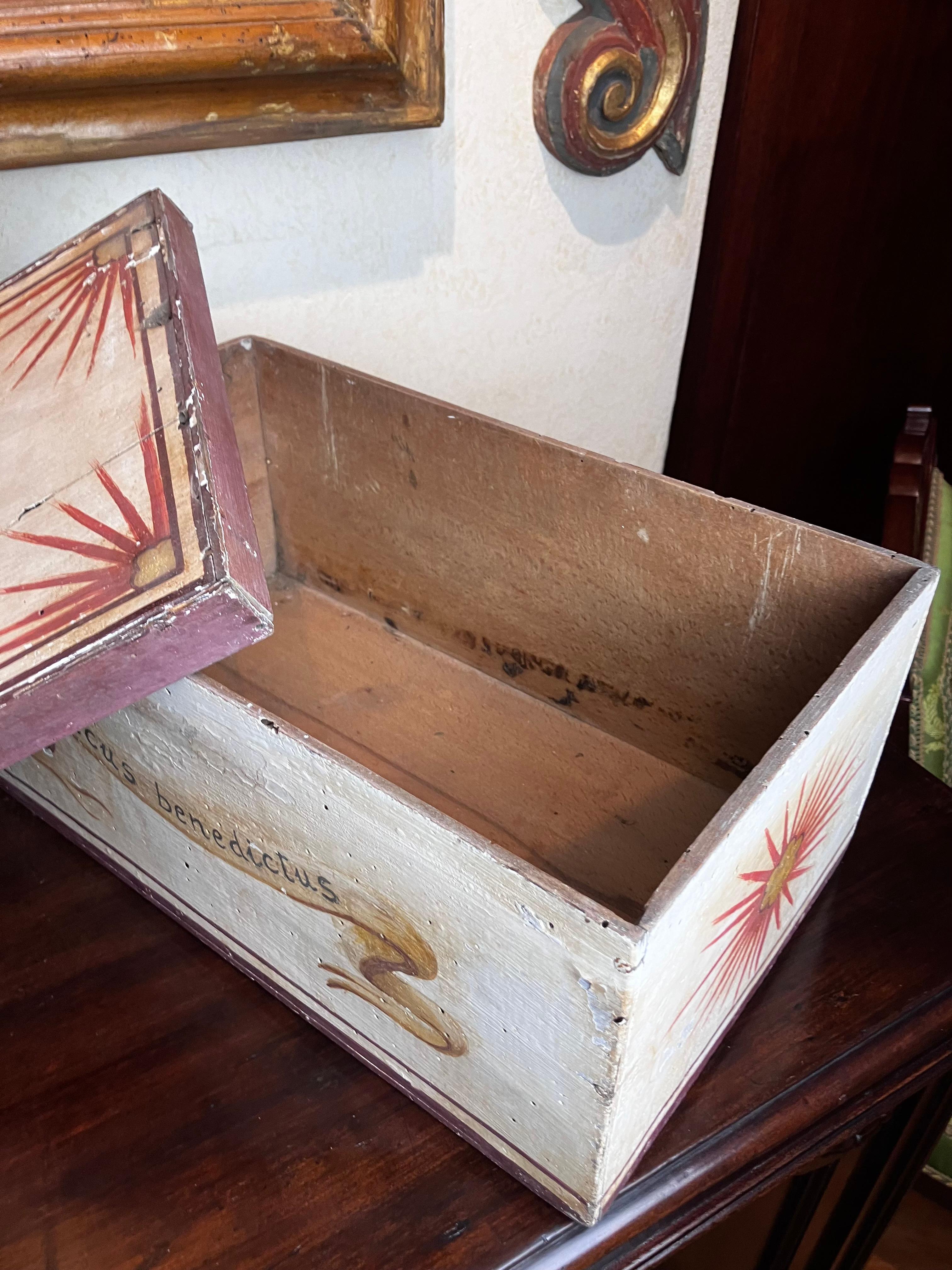 Antigua Caja de Boticario Italiana de Madera Lacada de Estilo Renacentista en Bueno estado para la venta en Firenze, IT