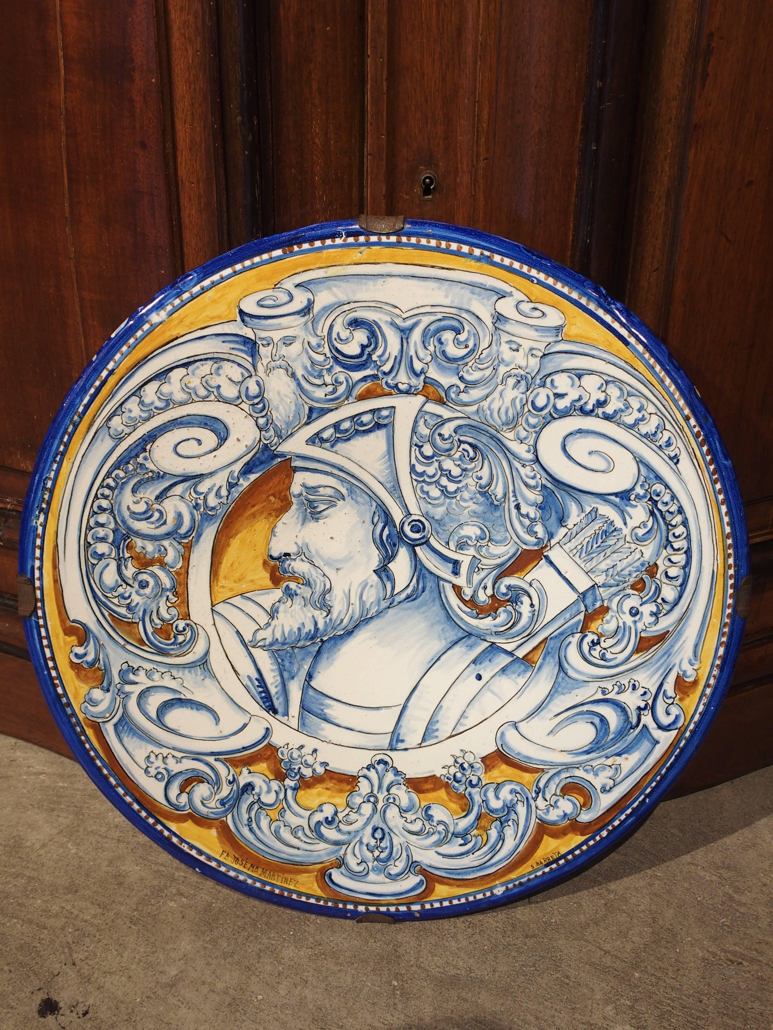 20th Century Antique Renaissance Style Platter from Spain