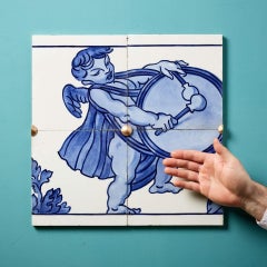 Antique Renaissance Style Tiled Frieze Panel by Minton Hollins