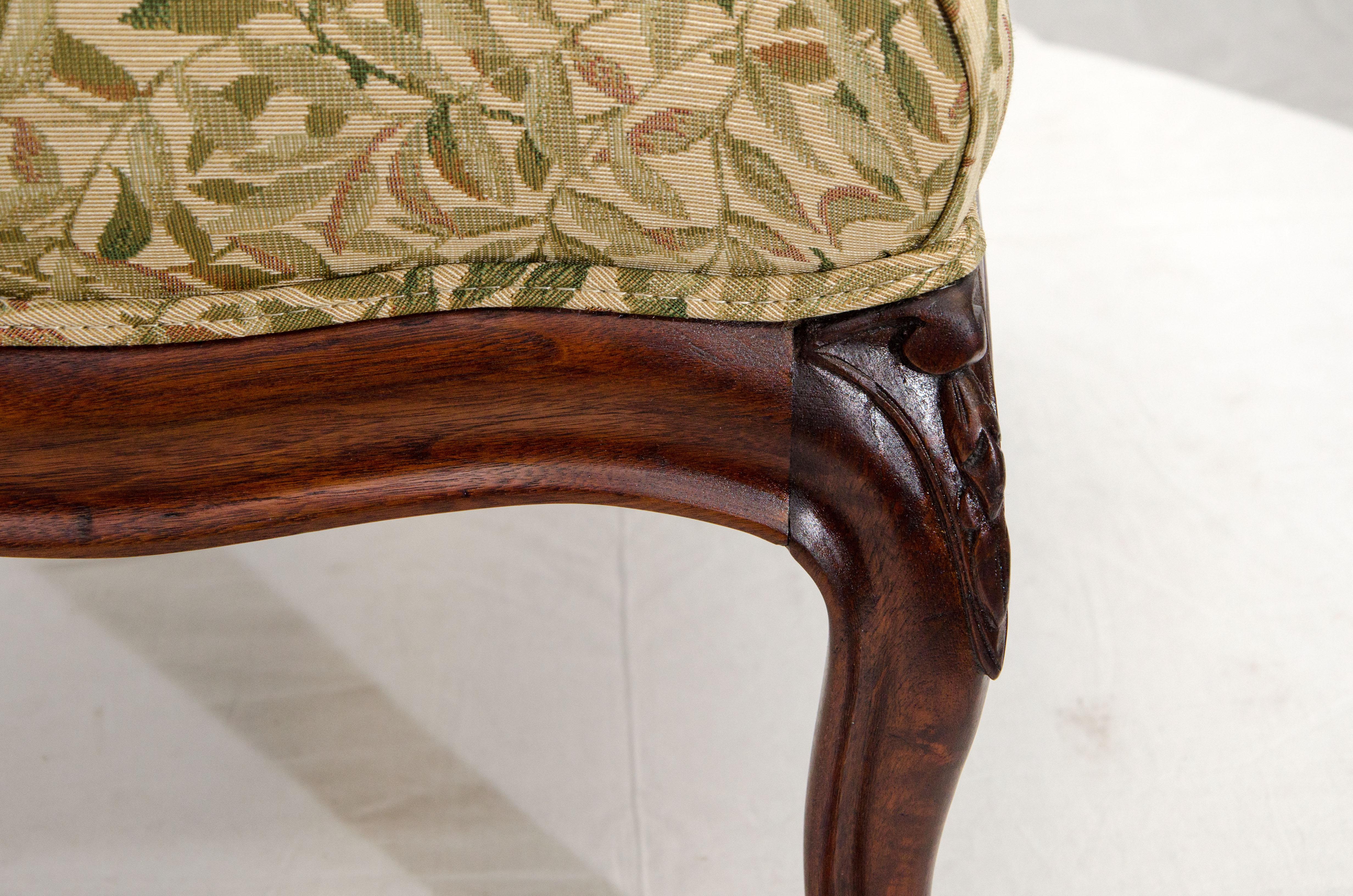 19th Century Antique Renaissance Victorian Walnut Footstool or Ottoman