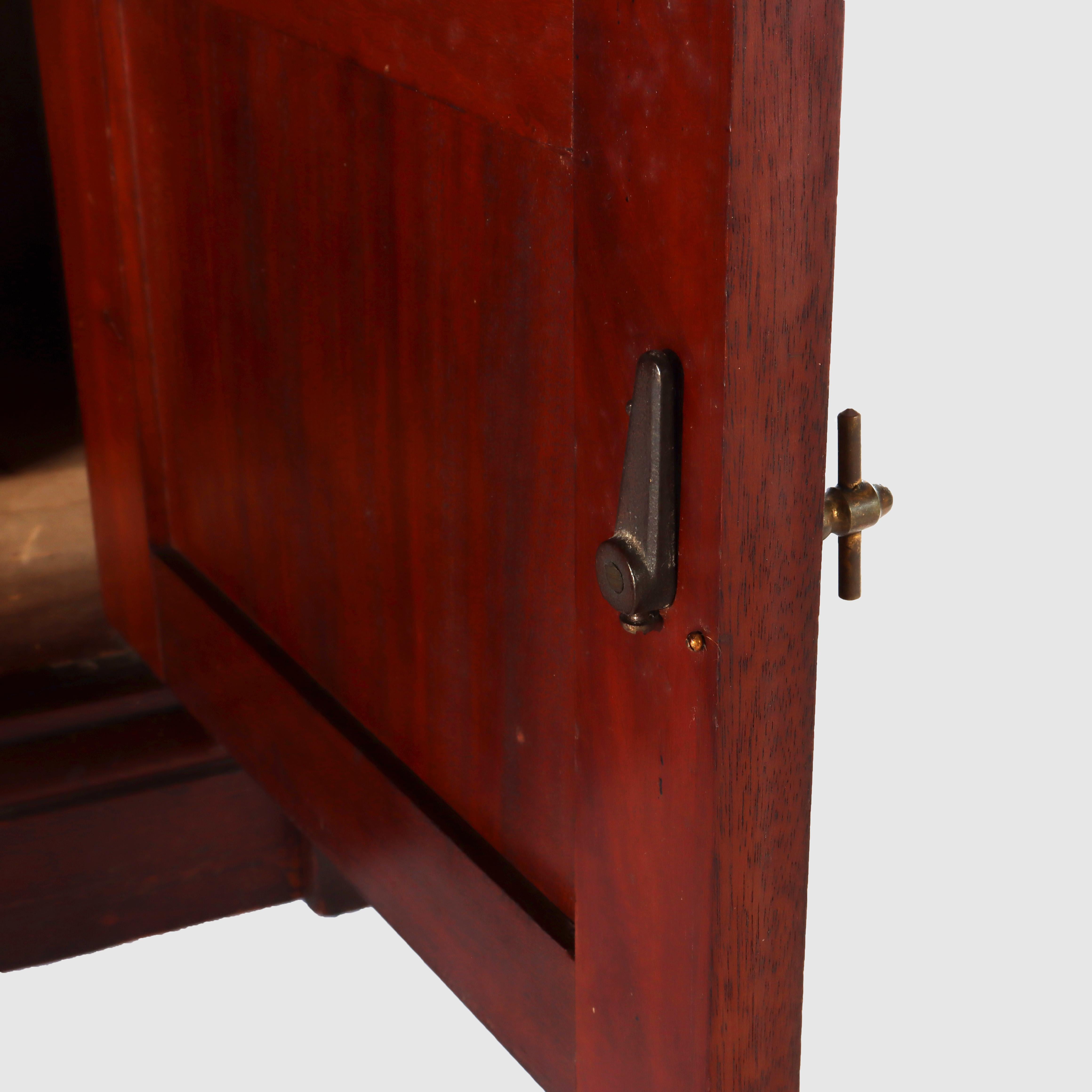 Antique Rennaisance Revival Walnut & Burl Marble Top Commode c1890 en vente 6