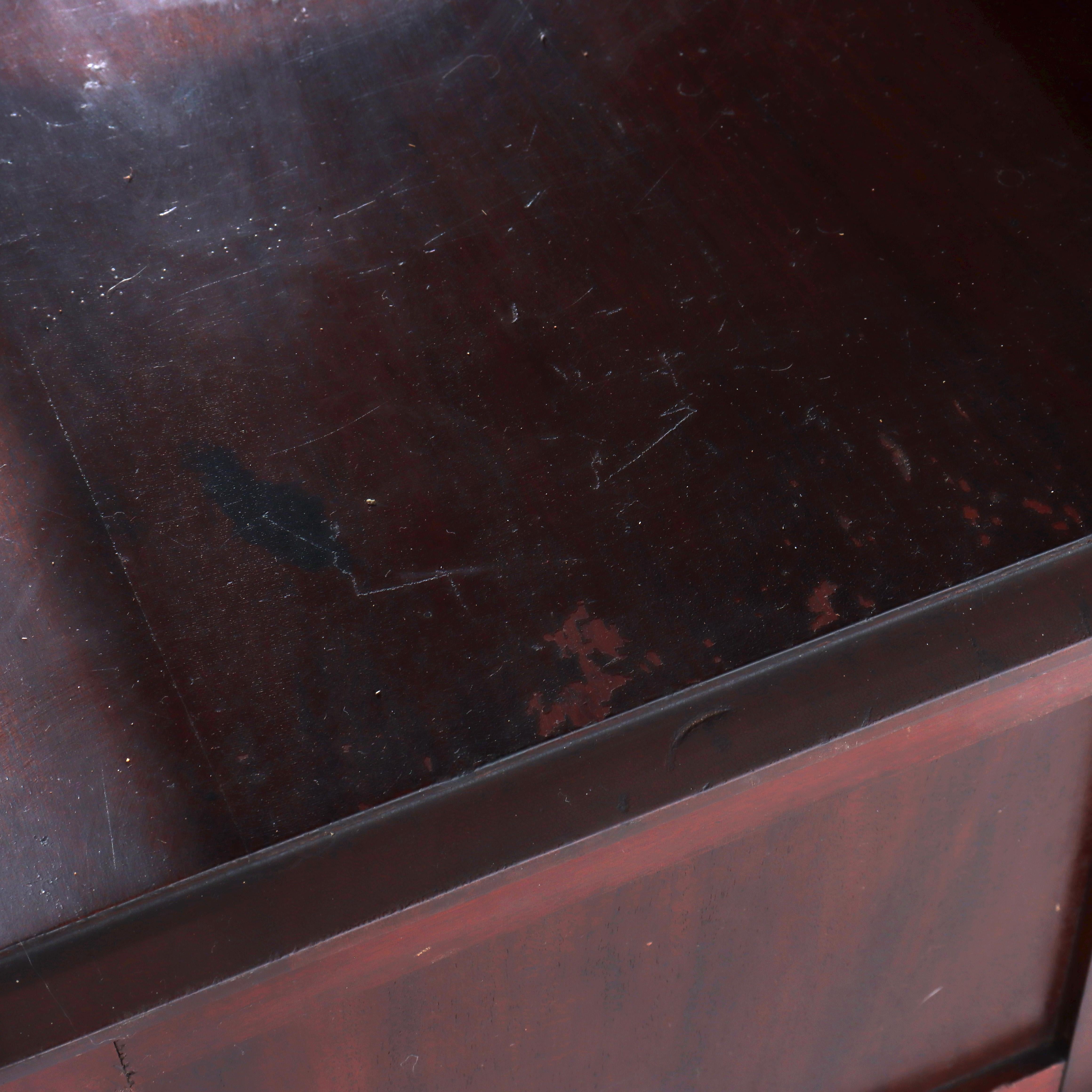 Antique Rennaisance Revival Walnut & Burl Marble Top Commode c1890 en vente 10