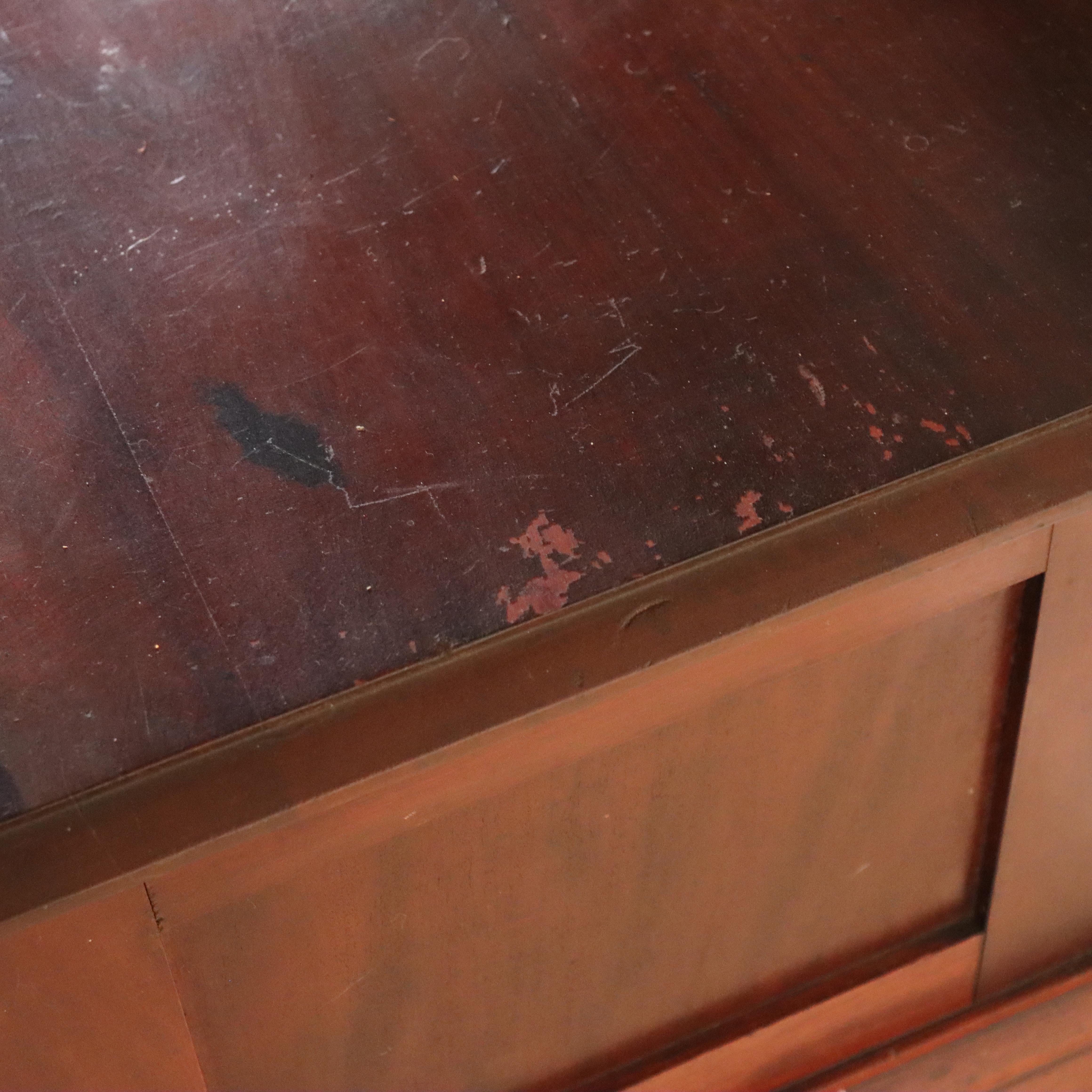 Antique Rennaisance Revival Walnut & Burl Marble Top Commode c1890 en vente 11