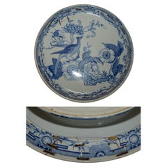 ANTiQUE REPAIRED MID 19TH CENTURY STONE CHINA CHINESE PORCELAIN CHARGER PLATE