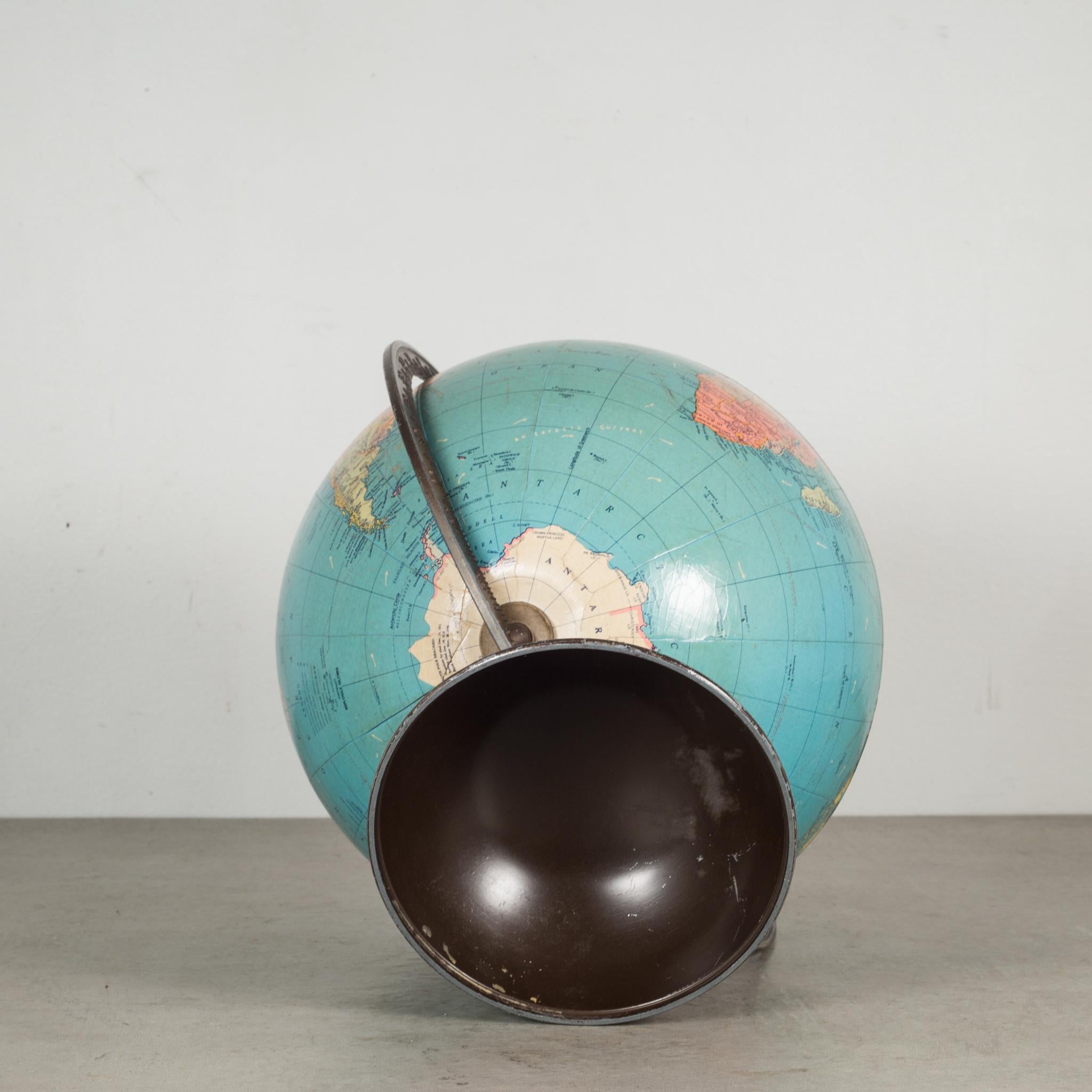 20th Century Antique Replogle Standard Globe, circa Pre 1948