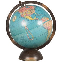 Antique Globe standard Replogle:: circa Pre 1948